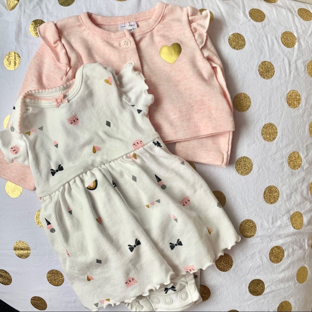 Newborn Gold Heart Outfit